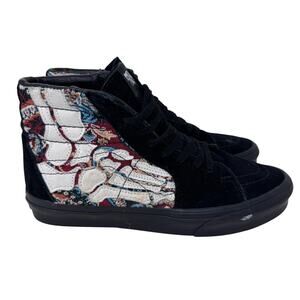Vans Off The Wall Hazy Bones Skate Shoes Unisex Sz M9/W10.5 Black‎ White Lace Up